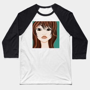 Autumn digital art female portrait Baseball T-Shirt